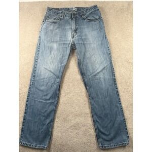 Signature by Levi's Jeans Mens 33x34 Blue Denim Cotton Stretch Relaxed Mid Rise